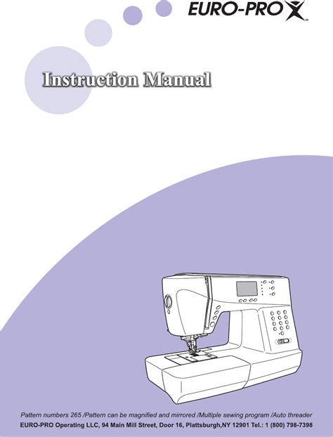 Euro Pro Sewing Machine Manual Ebook Kindle Editon